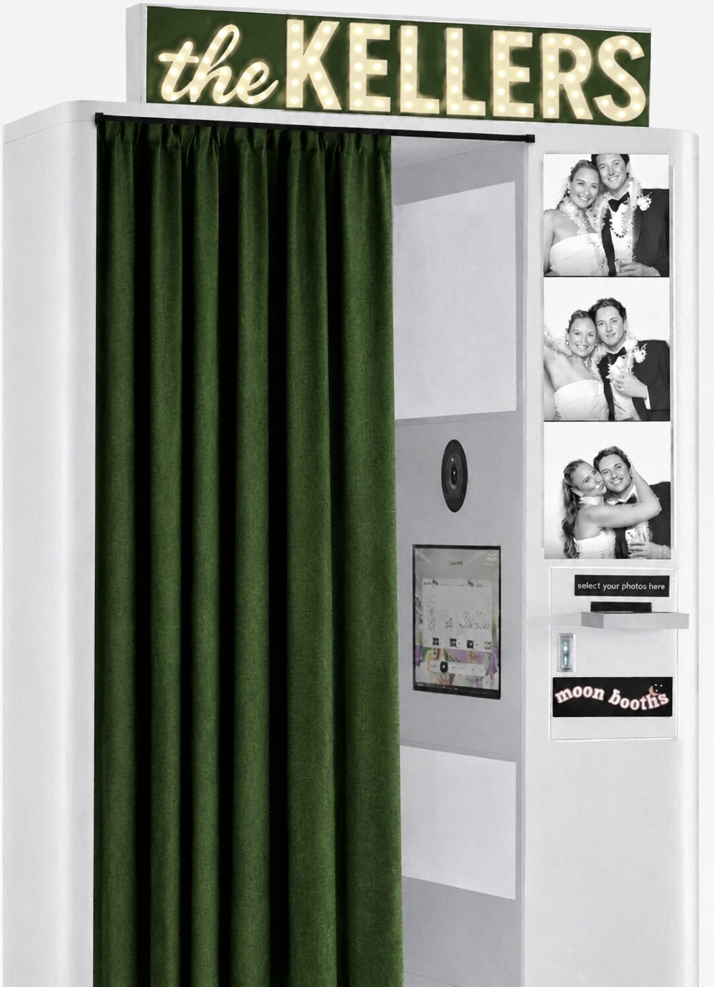 The Luna photo booth wedding experience